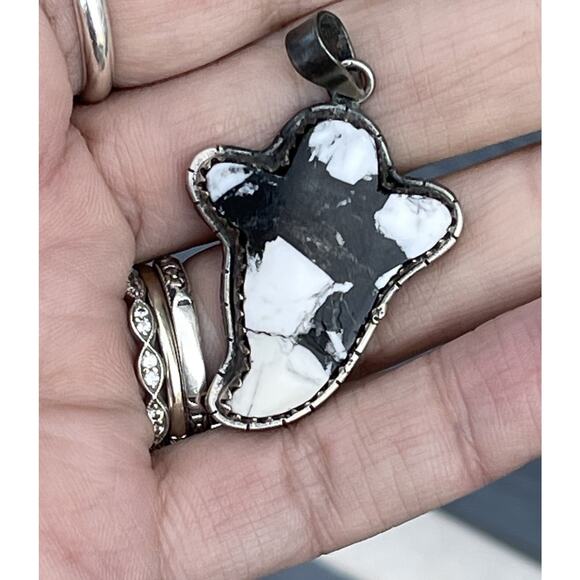 White Buffalo Sterling Silver GHOST Pendant Spooky Goth Punk Rock Witchy - Picture 1 of 4